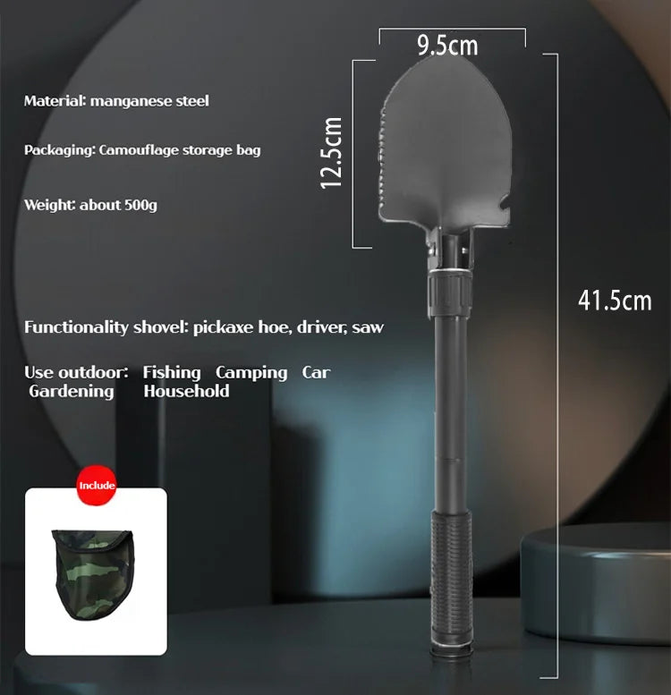 Wielofunkcyjna łopata 3w1 (łopata, kilof i motyka)