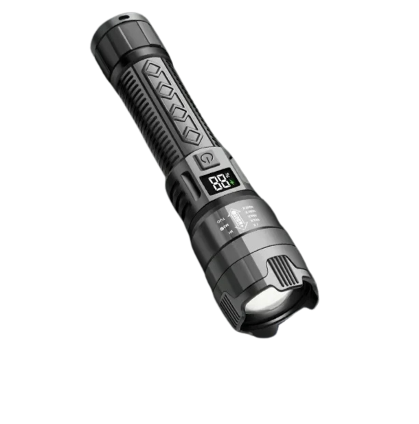 Latarka taktyczna Heinast – mocne światło, zoom teleskopowy  Specyfikacja: